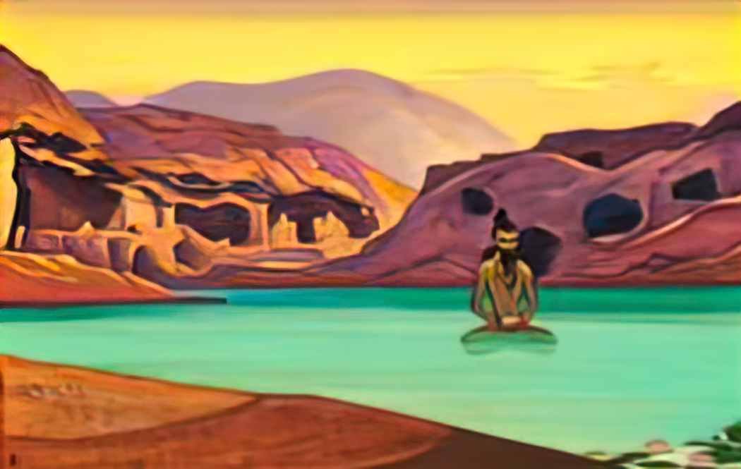 Nicholas Roerich lotus 1933 Art A4 Photo Print