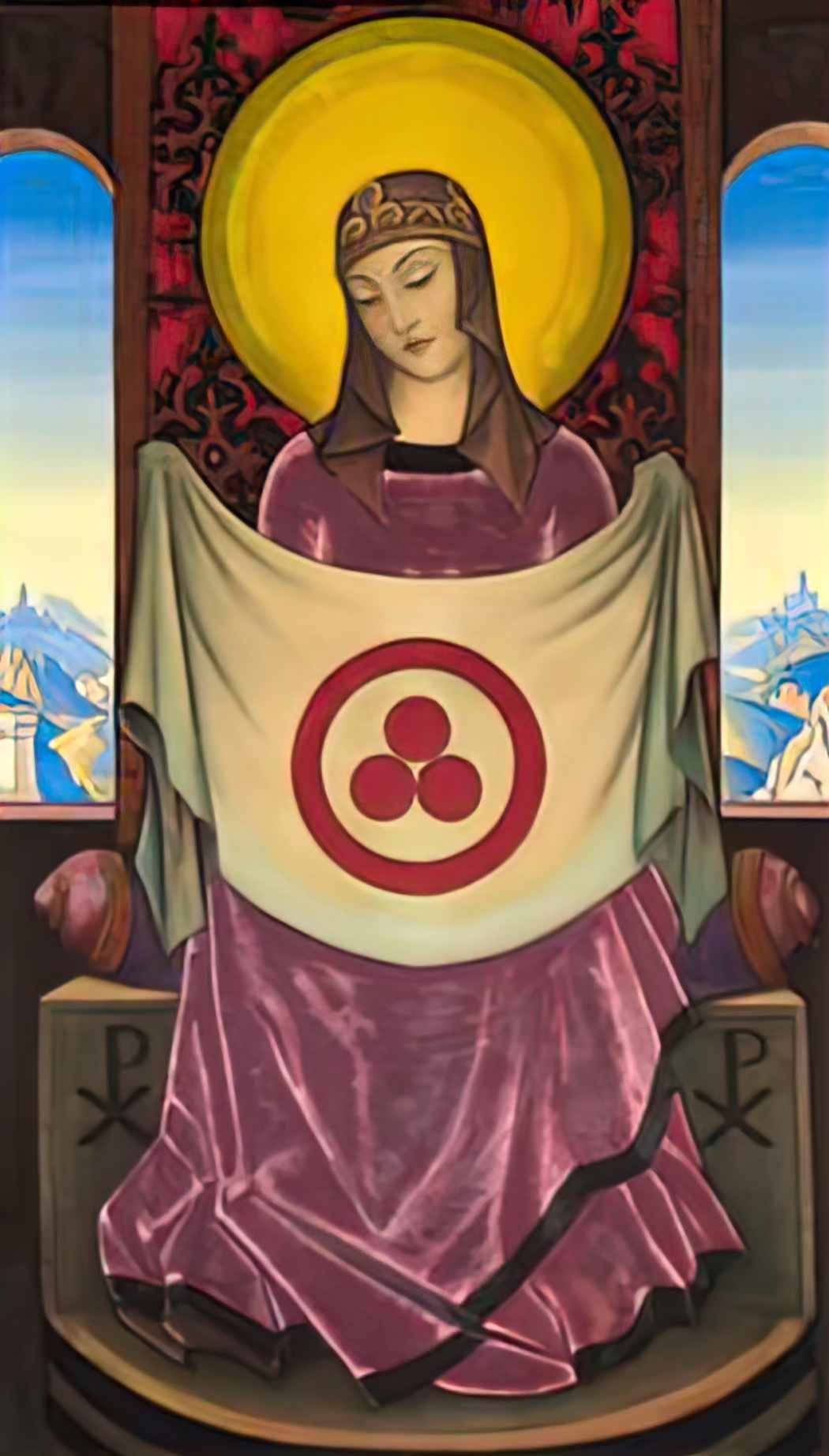 Nicholas Roerich madonna oriflamma 1932 Art A4 Photo Print