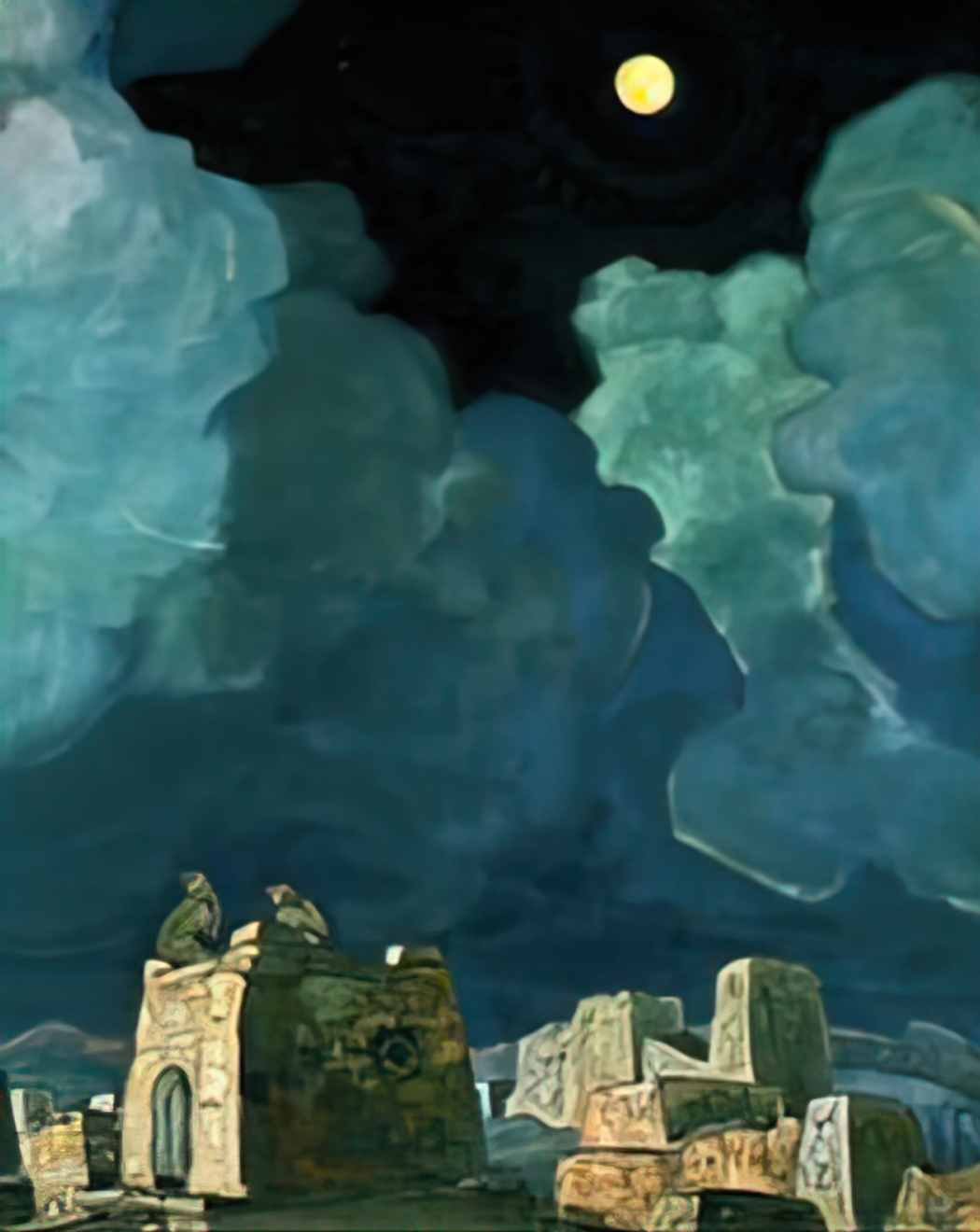 Nicholas Roerich mekheski moon people 1915 Art A4 Photo Print
