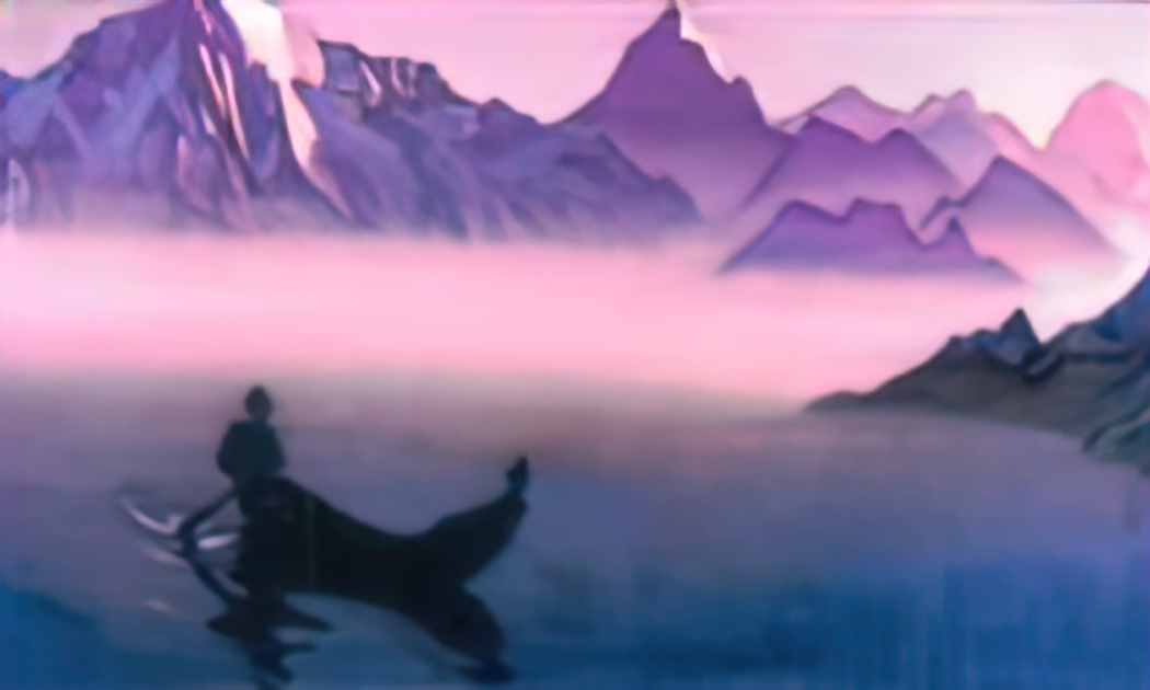 Nicholas Roerich messenger from himalayas going home 1940 Art A4 Photo Print