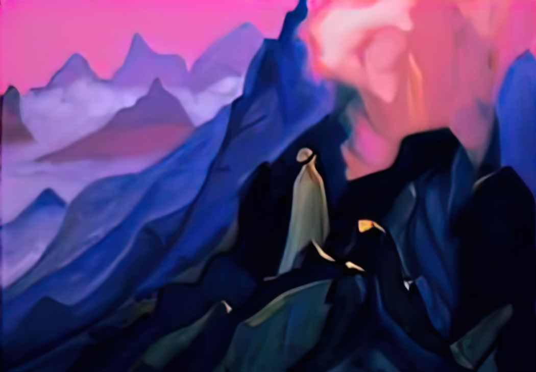 Nicholas Roerich mohammed on mount hira 1925 Art A4 Photo Print