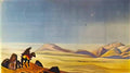 Nicholas Roerich mongolian horseman Art A4 Photo Print