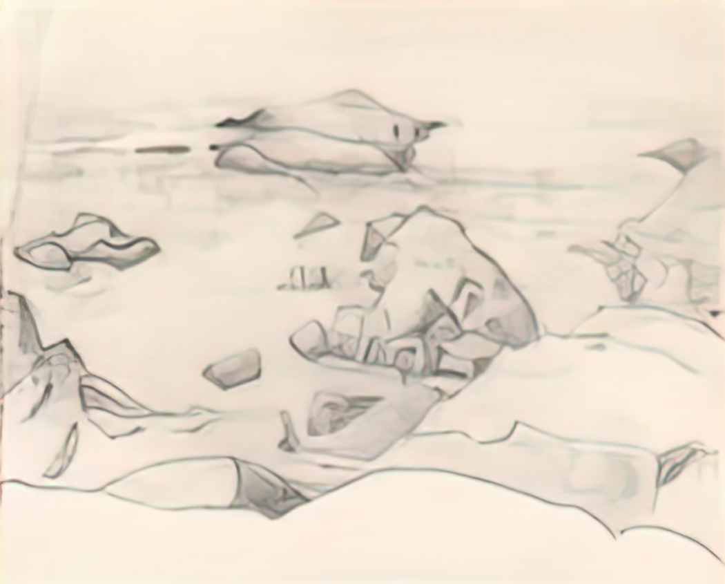Nicholas Roerich monhigan study 1922 23 Art A4 Photo Print