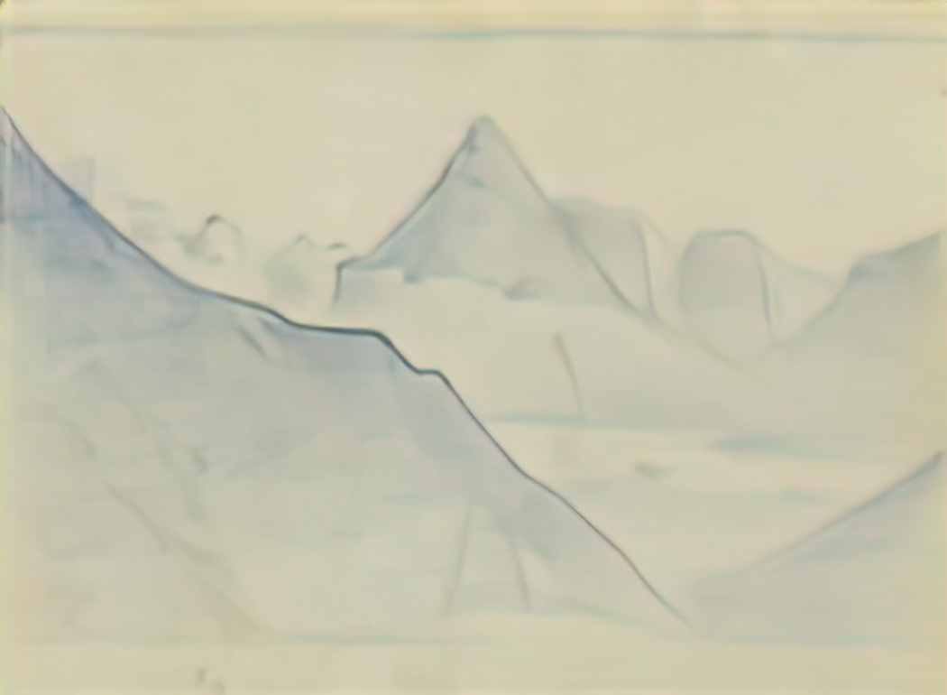 Nicholas Roerich mountain landscape Art A4 Photo Print