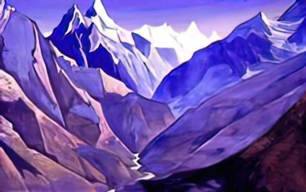 Nicholas Roerich mountains Art A4 Photo Print