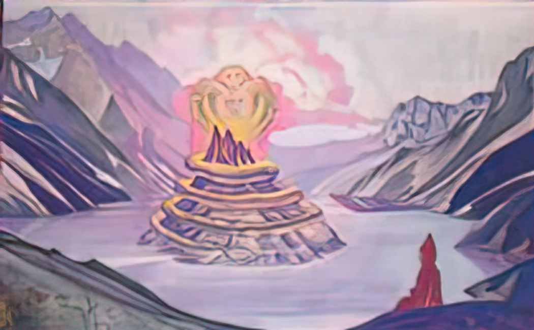 Nicholas Roerich nagarjuna conqueror of the serpent 1925 Art A4 Photo Print