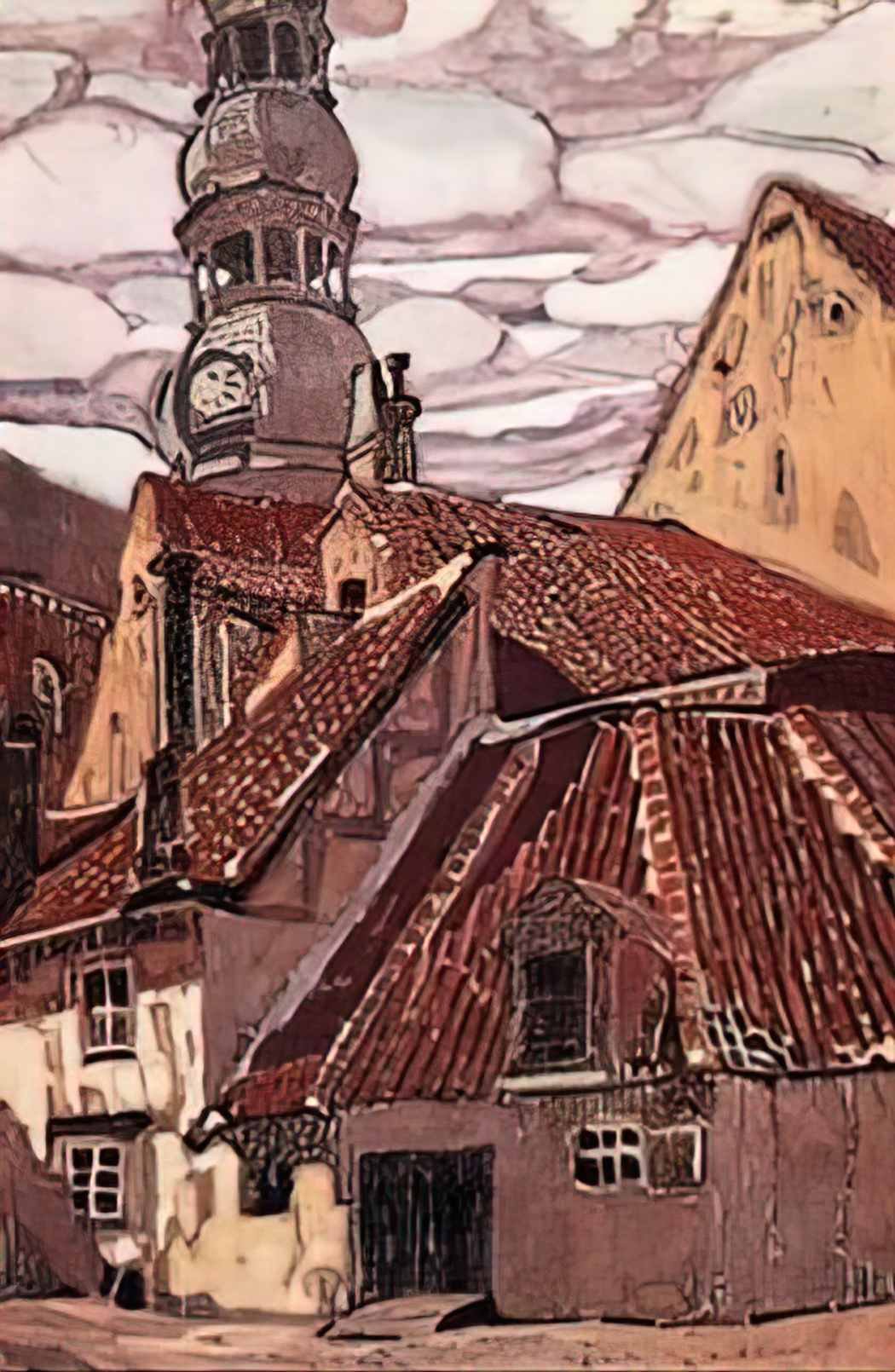 Nicholas Roerich old riga 1903 Art A4 Photo Print
