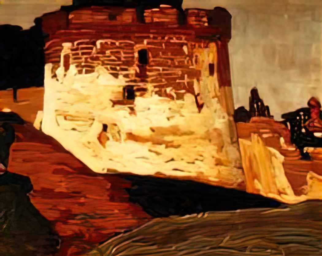 Nicholas Roerich pechora monastery walls and towers 1903 1 Art A4 Photo Print