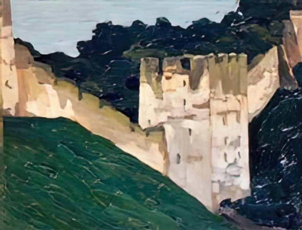 Nicholas Roerich pechora monastery walls and towers 1903 Art A4 Photo Print