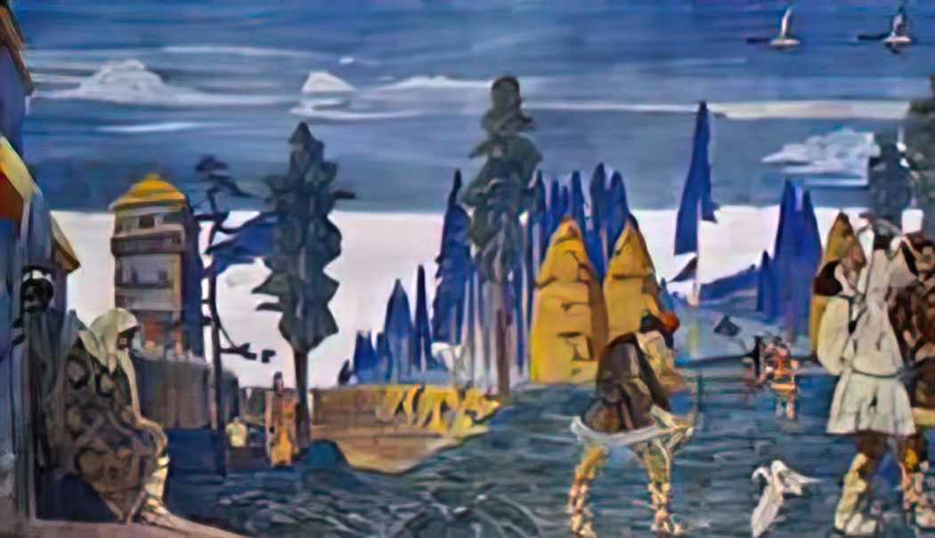 Nicholas Roerich pomeranians morning 1906 Art A4 Photo Print
