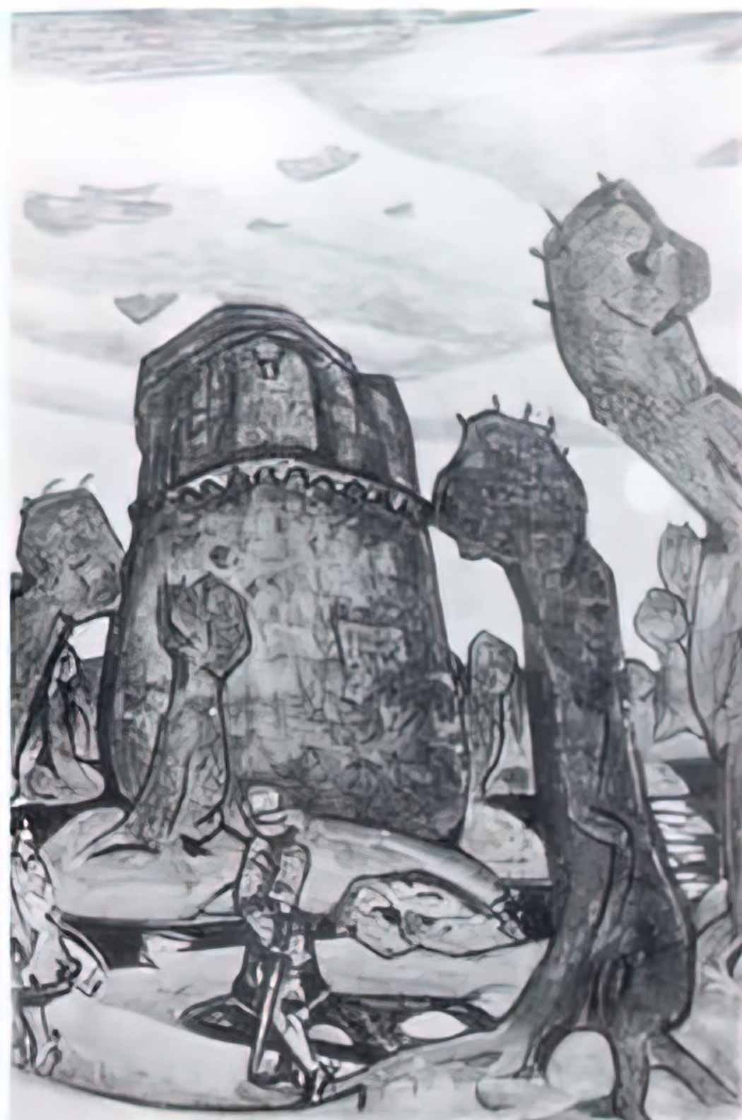Nicholas Roerich queen anna s tower 1913 Art A4 Photo Print