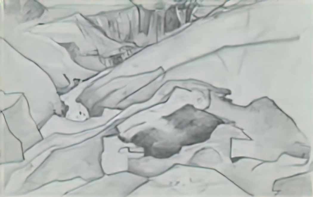 Nicholas Roerich rani nulla river on kulu side of rohtang pass Art A4 Photo Print