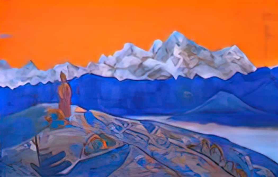 Nicholas Roerich red lama 1924 Art A4 Photo Print