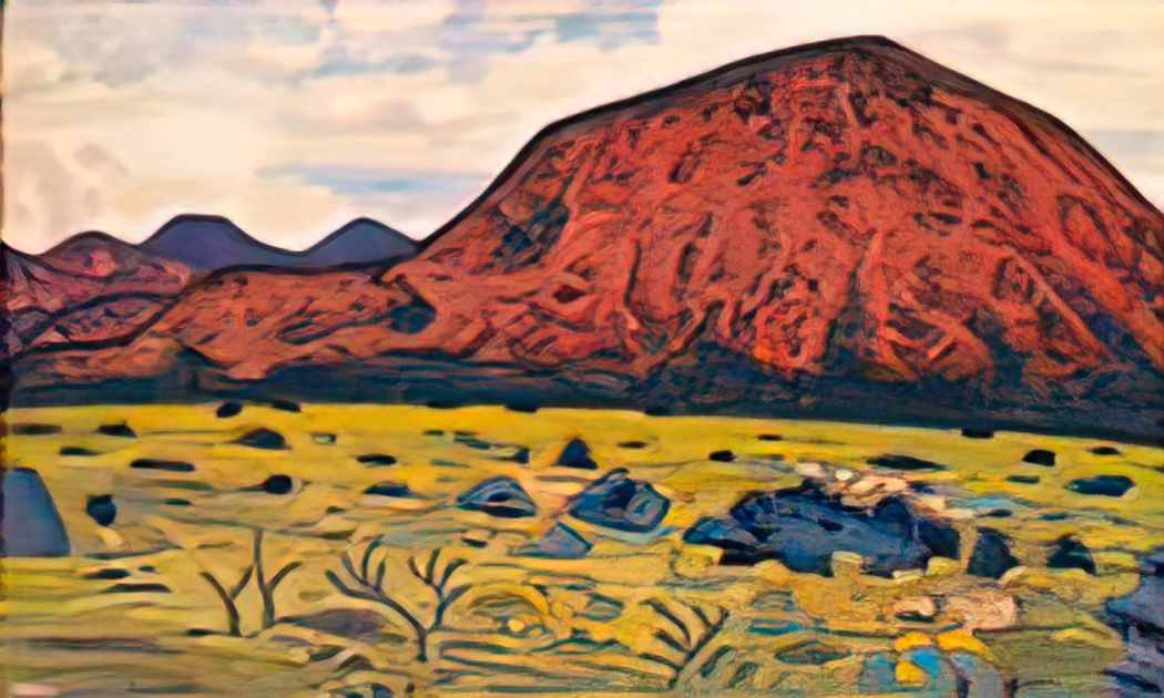 Nicholas Roerich red mountain santa fe 1921 Art A4 Photo Print