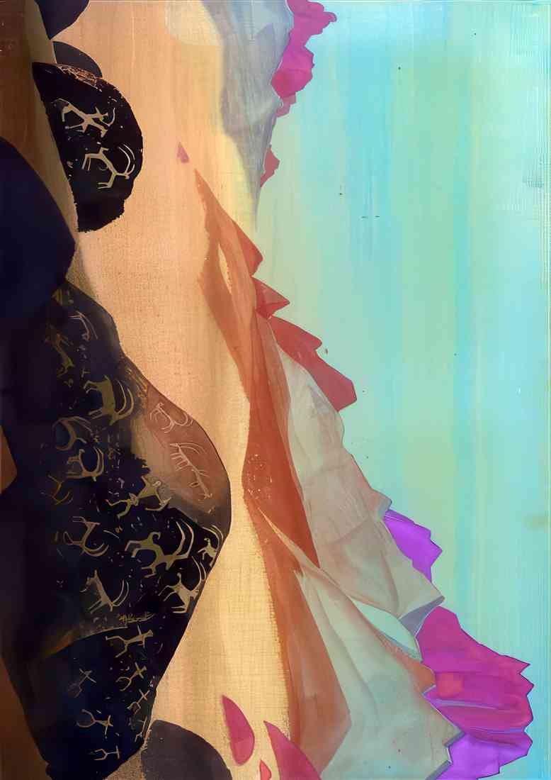 Nicholas Roerich rocks of ladakh A4 Photo Print