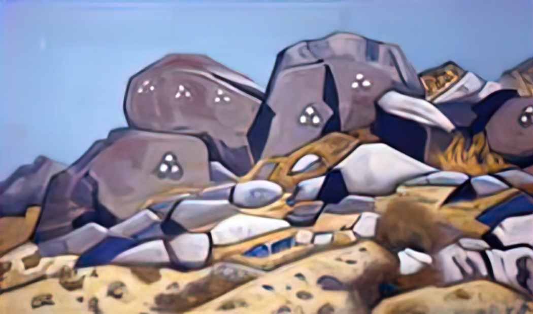 Nicholas Roerich rocks of mongolia 1933 Art A4 Photo Print