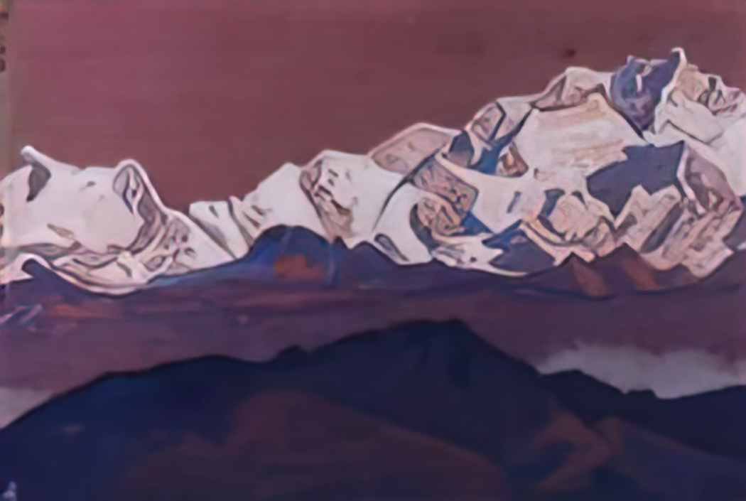 Nicholas Roerich rocky peaks himalayas Art A4 Photo Print