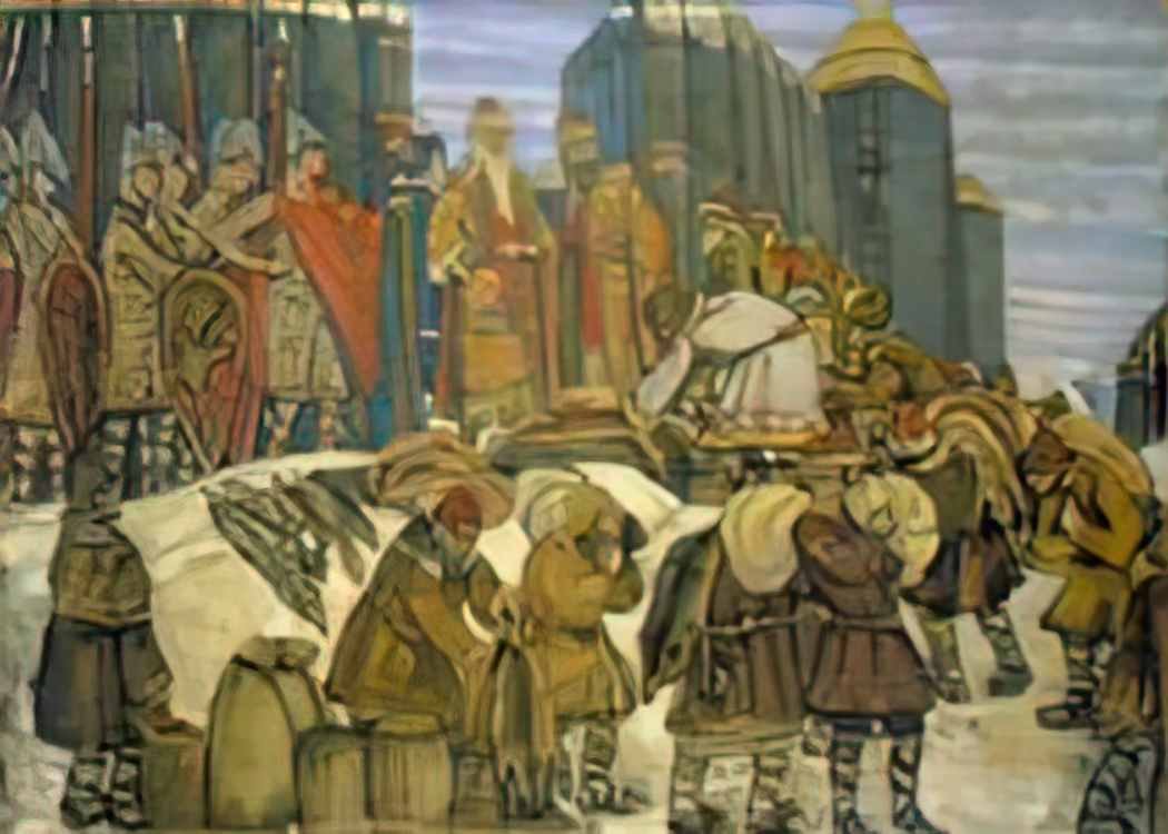 Nicholas Roerich russian prince collects tribute 1908 Art A4 Photo Print