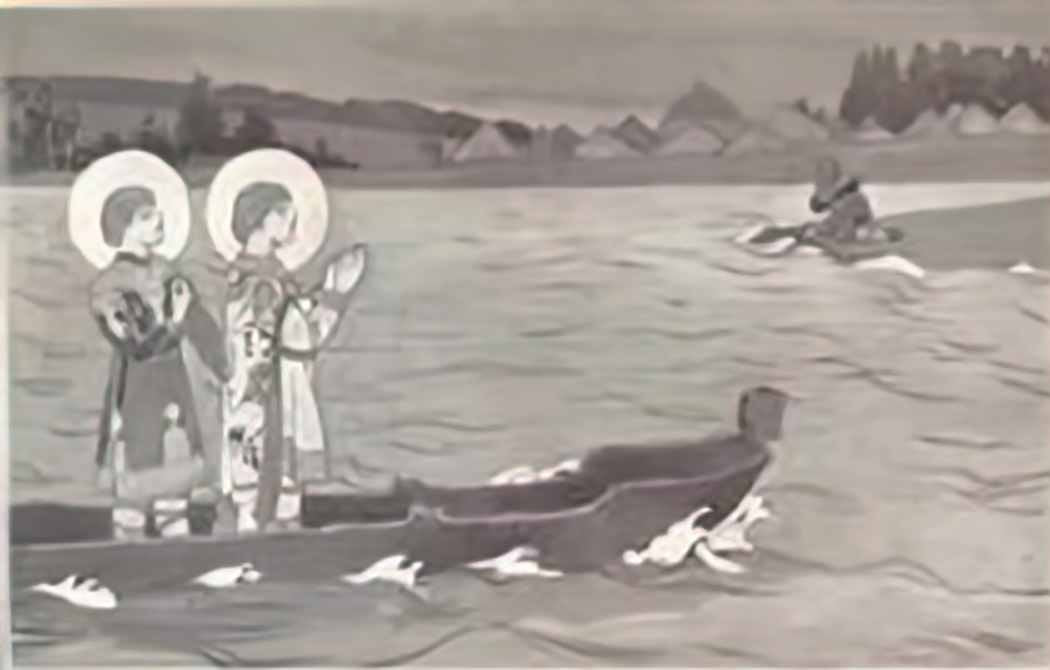 Nicholas Roerich saint boris and saint gleb Art A4 Photo Print
