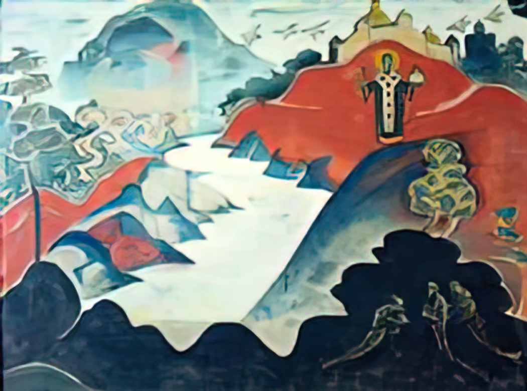 Nicholas Roerich saint nicholas nicola mozhaisky 1920 Art A4 Photo Print