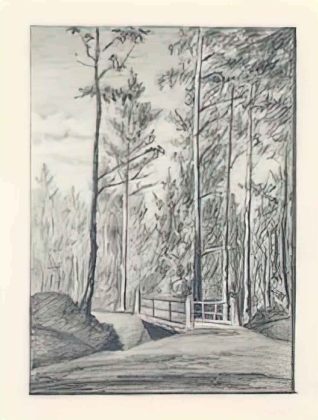 Nicholas Roerich second bridge on road to threshing floor in state forest 1893 Art A4 Photo Print
