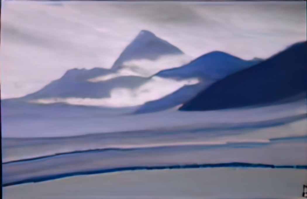 Nicholas Roerich siver clouds over the mountains 1941 Art A4 Photo Print