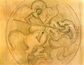 Nicholas Roerich sketch for light conquers darkness 1933 Art A4 Photo Print