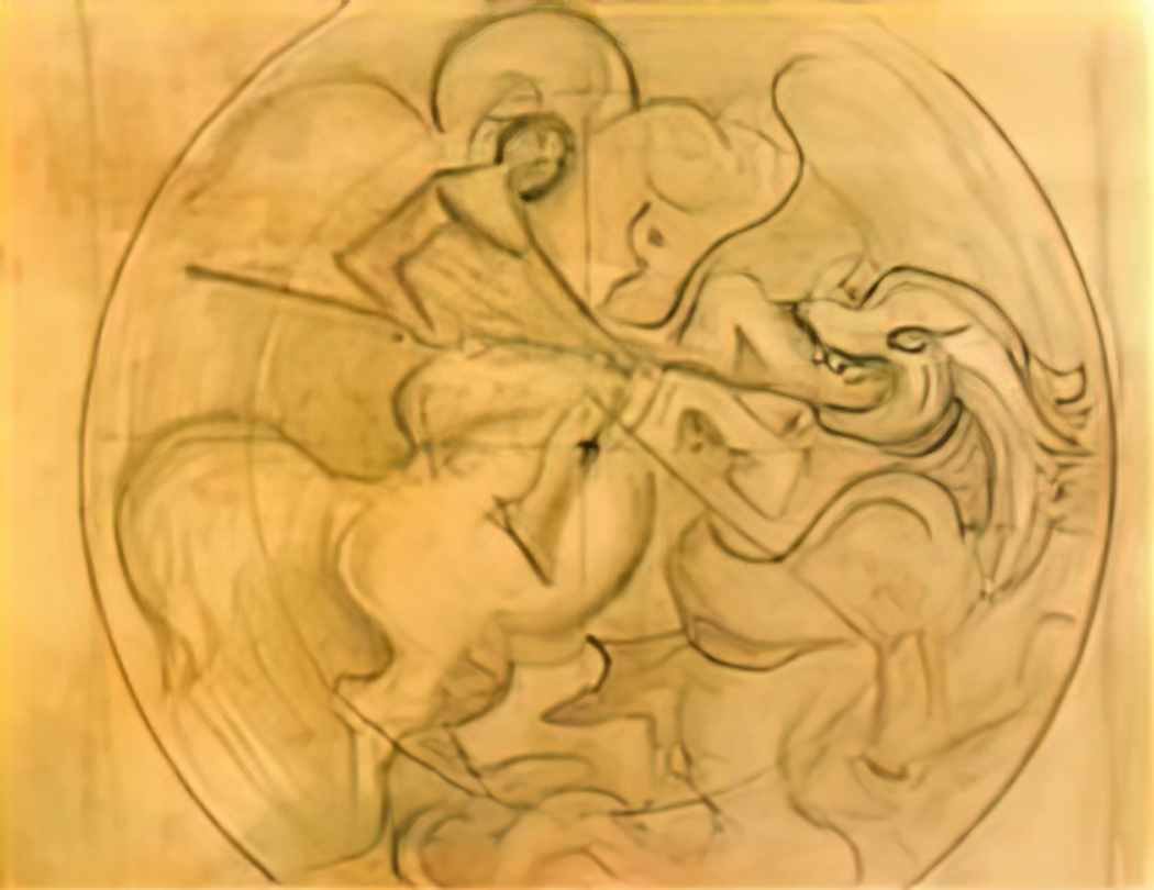 Nicholas Roerich sketch for light conquers darkness 1933 Art A4 Photo Print