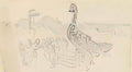 Nicholas Roerich sketch for moving the boats Art A4 Photo Print