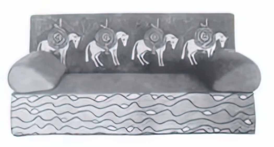 Nicholas Roerich sketch of sofa for workshop 1904 Art A4 Photo Print