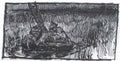 Nicholas Roerich sketch of two hunters in boat Art A4 Photo Print