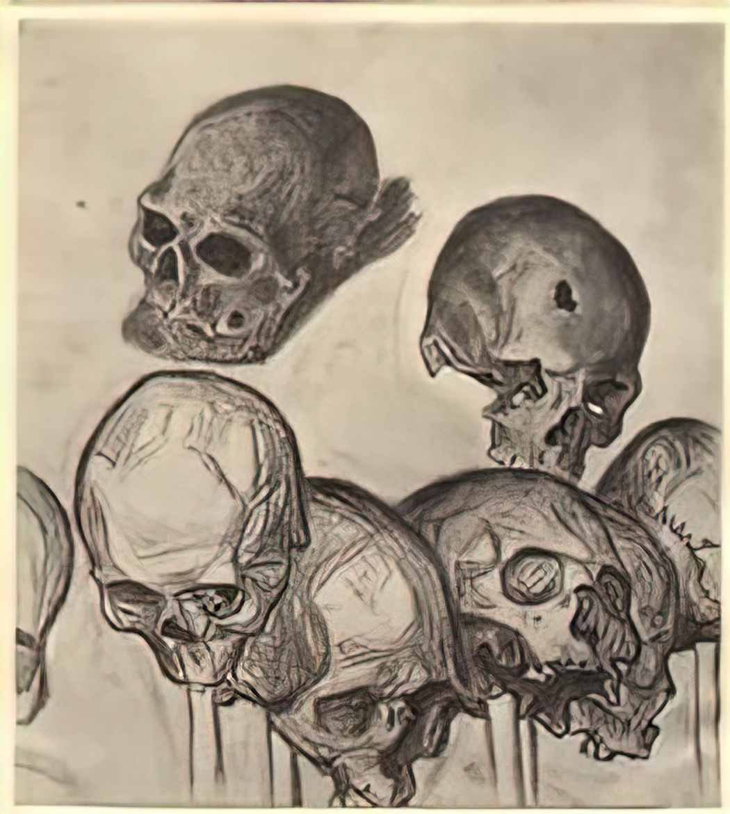Nicholas Roerich skulls 1901 Art A4 Photo Print