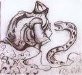 Nicholas Roerich snakes facing whisperer a serpent 1912 Art A4 Photo Print