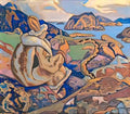 Nicholas Roerich snakes facing whisperer a serpent 1917 Art A4 Photo Print