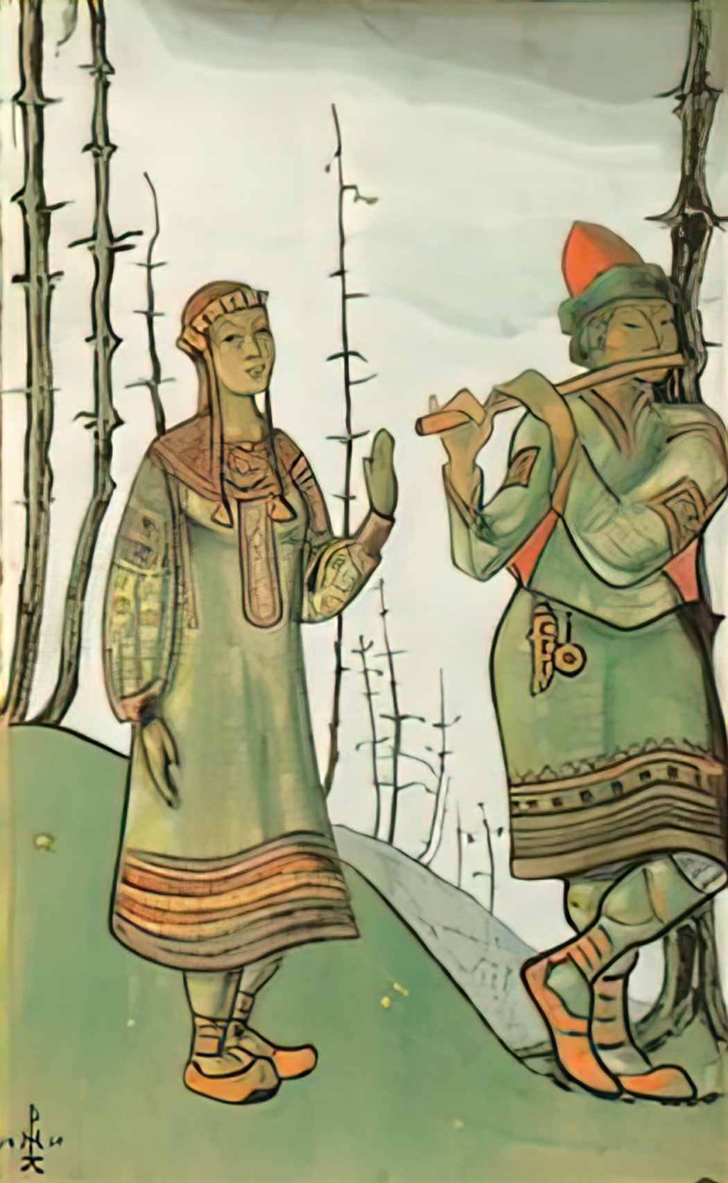 Nicholas Roerich snow maiden and lel 1921 Art A4 Photo Print