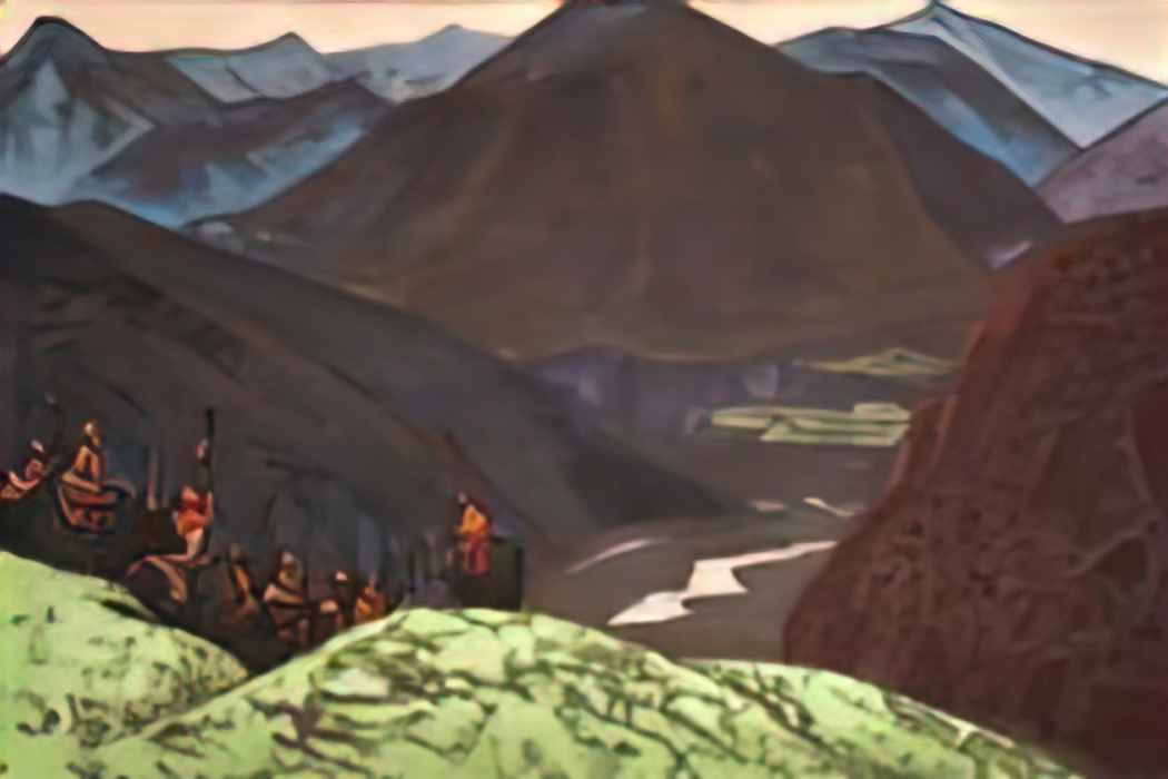 Nicholas Roerich squad of geser khan 1931 Art A4 Photo Print