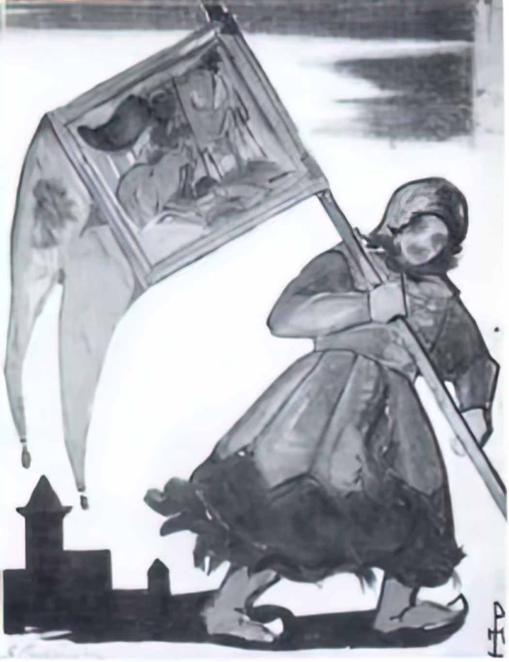 Nicholas Roerich standard bearer 1921 Art A4 Photo Print