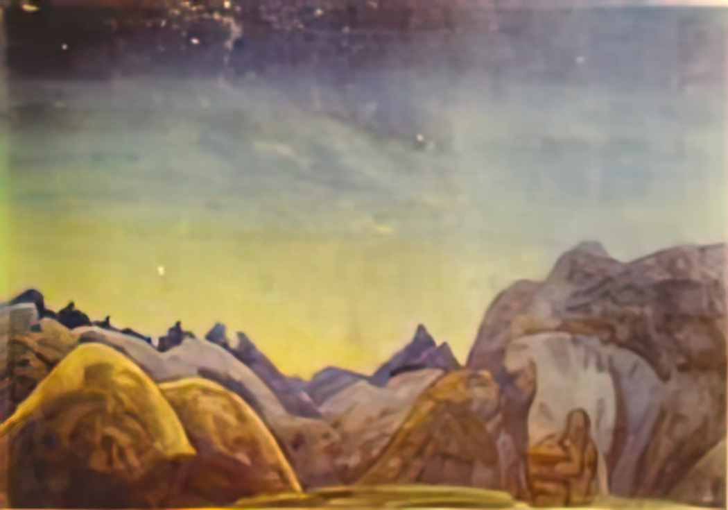 Nicholas Roerich starry sky 1914 Art A4 Photo Print