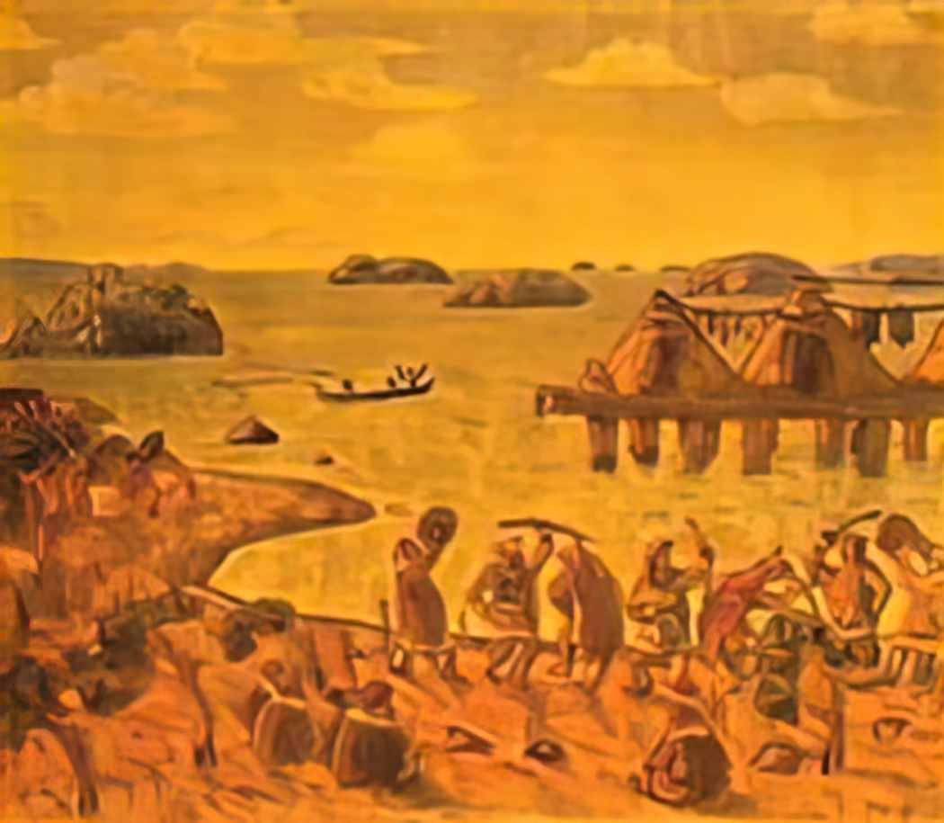Nicholas Roerich stone age 1910 Art A4 Photo Print