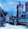 Nicholas Roerich street in front of castle 1913 Art A4 Photo Print