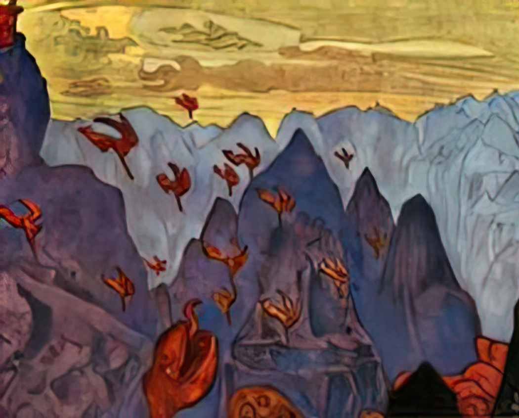 Nicholas Roerich study cry of the serpent 1914 Art A4 Photo Print