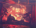 Nicholas Roerich study of scene design for night on bald mountain Art A4 Photo Print