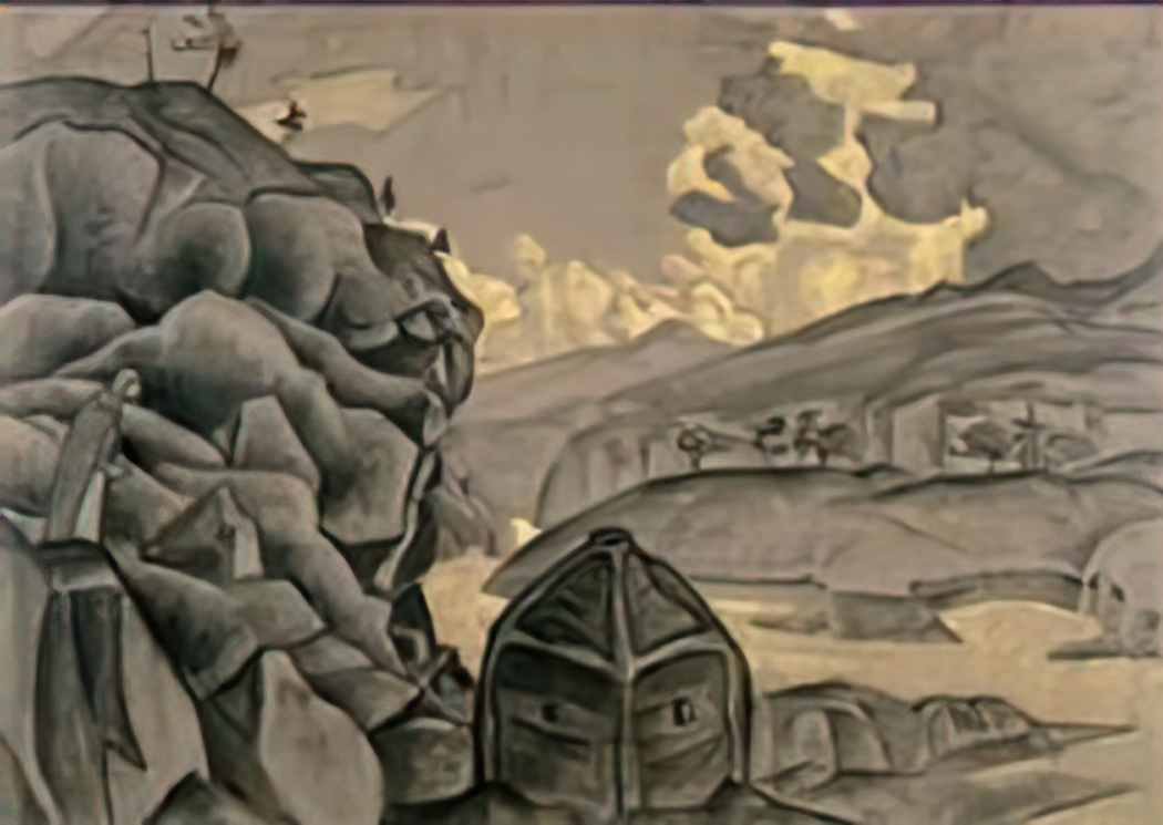 Nicholas Roerich study of scene design for peer gynt 1912 Art A4 Photo Print