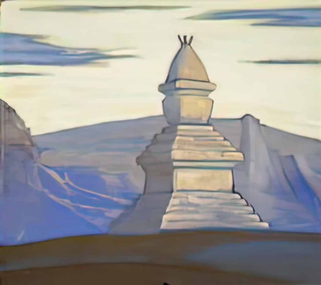 Nicholas Roerich stupa near sharugen 1928 Art A4 Photo Print