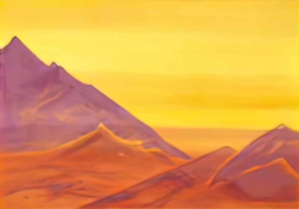 Nicholas Roerich sunrise unfinished 1930 Art A4 Photo Print