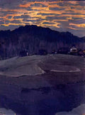 Nicholas Roerich sunset Art A4 Photo Print