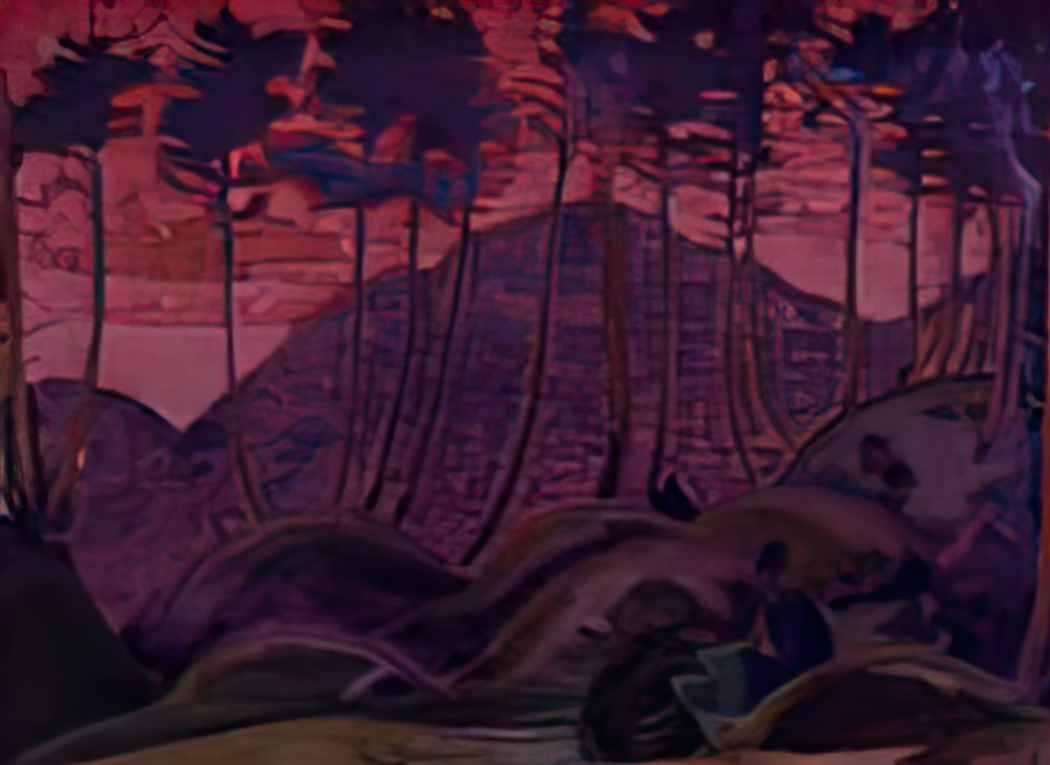 Nicholas Roerich the language of the forest 1922 Art A4 Photo Print