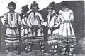 Nicholas Roerich the scene with five figures in costumes 1920 Art A4 Photo Print