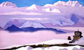Nicholas Roerich tibet 1933 2 Art A4 Photo Print