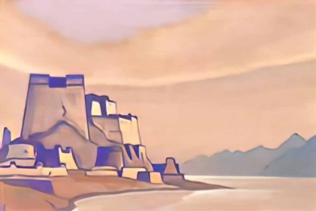 Nicholas Roerich tibet dzong 1936 Art A4 Photo Print